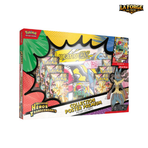 Coffret Poster Premium Méga-Lucario Héros Transcendants ME2.5 - Pokemon